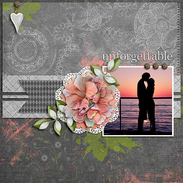 Kit: Unforgettable Designer: Kimeric Kreations Template: Pretty As A Picture Page Draft Designer: The Nifty Pixel