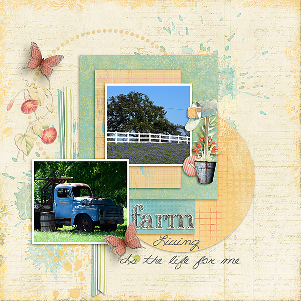 Kit: Farmhouse Chic Designer: Kimeric Kreations Template: Showcase:Duo Designer: Christaly Font: DJB Room Mother Regular